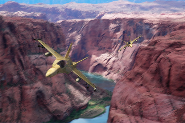 f a-18 hornet fighter jet 3d fbx - F/A-18 Super Hornet Desert by AcharyaD